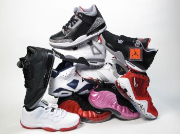 pile of sneakers
